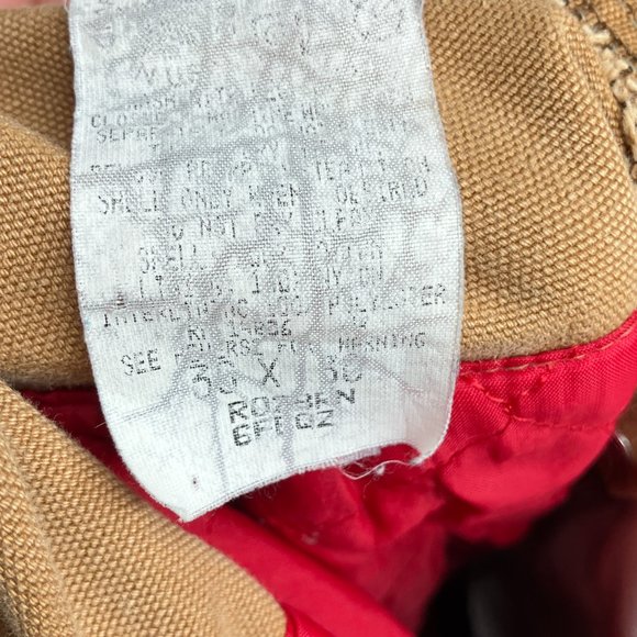 Carhartt R02 BRN Bib Overalls Men's 36 X 30 Duck‎ Double Knee Quilted Union Made - Picture 10 of 10